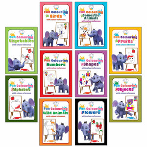 APPU Pocket Colouring Books for Kids - Set 1 - Combo Pack of 10