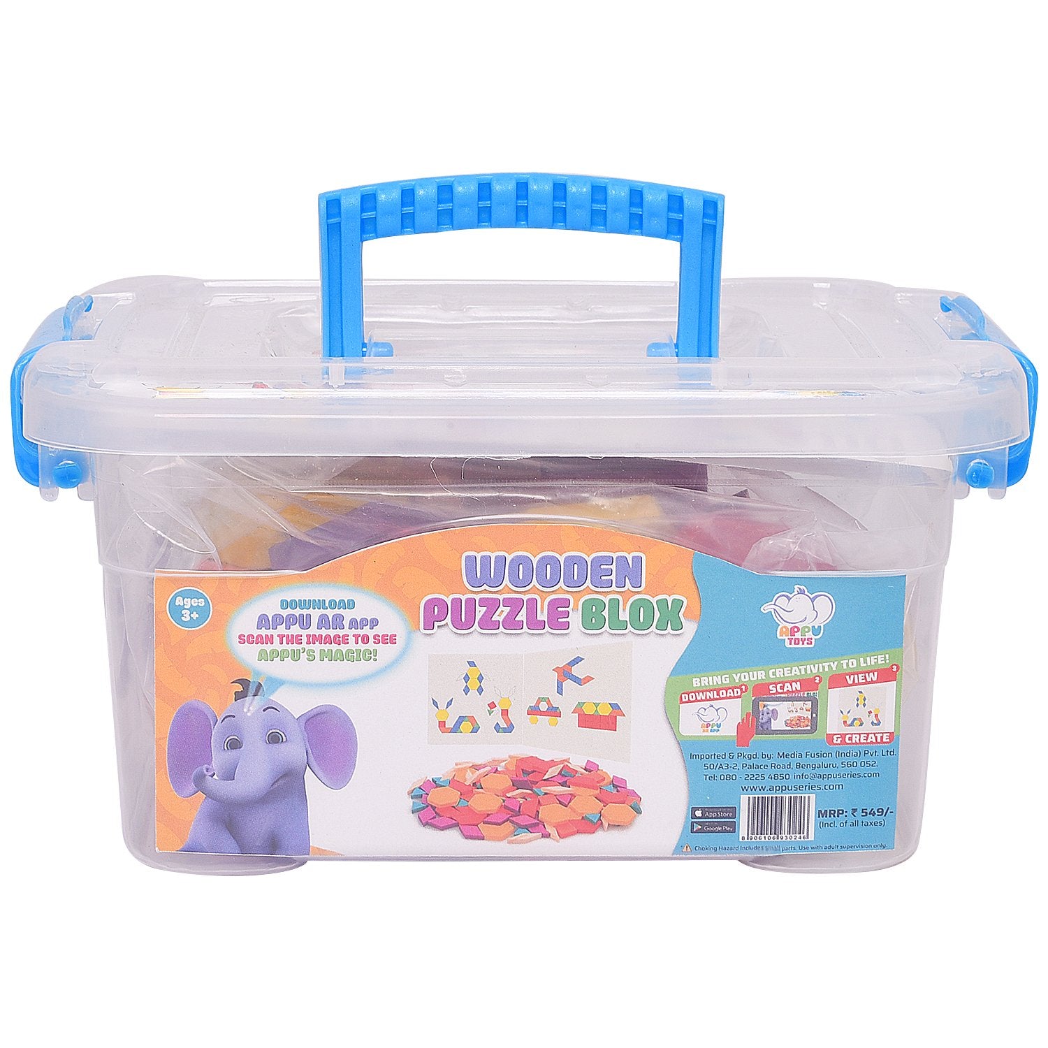 Appu Wooden Puzzle Blox (includes storage box)